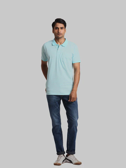 Colorplus Men Blue Printed Regular Fit Cotton T-Shirt - Image 5