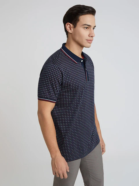 Colorplus Men Blue Printed Regular Fit Cotton T-Shirt - Image 2