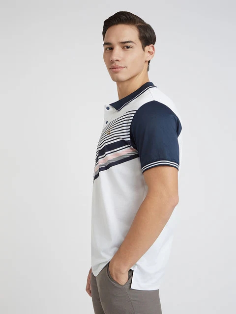 Colorplus Men Blue Printed Regular Fit Cotton T-Shirt - Image 2