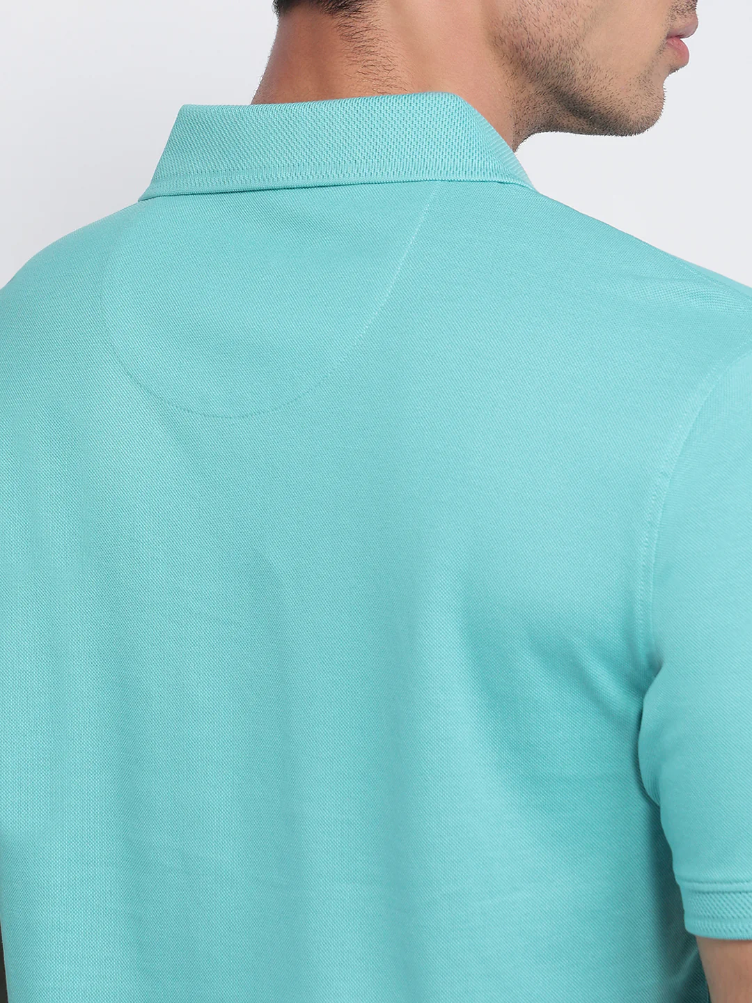 Colorplus Men Blue Regular Fit Solid Polo Neck Collar T-Shirt - Image 7