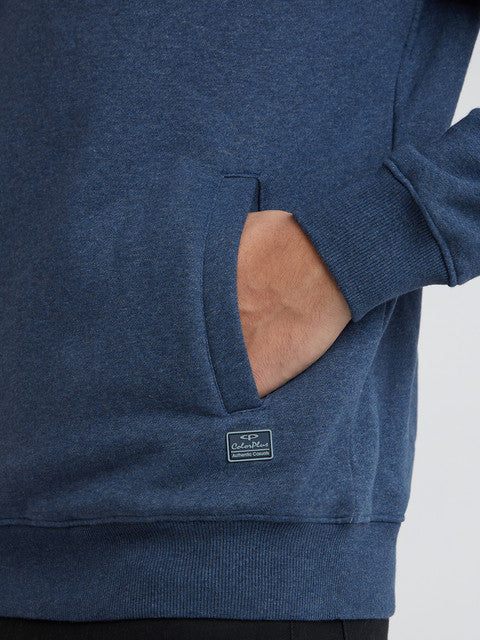 Colorplus Men Blue Solid Regular Fit Cotton Blend Sweatshirt - Image 7