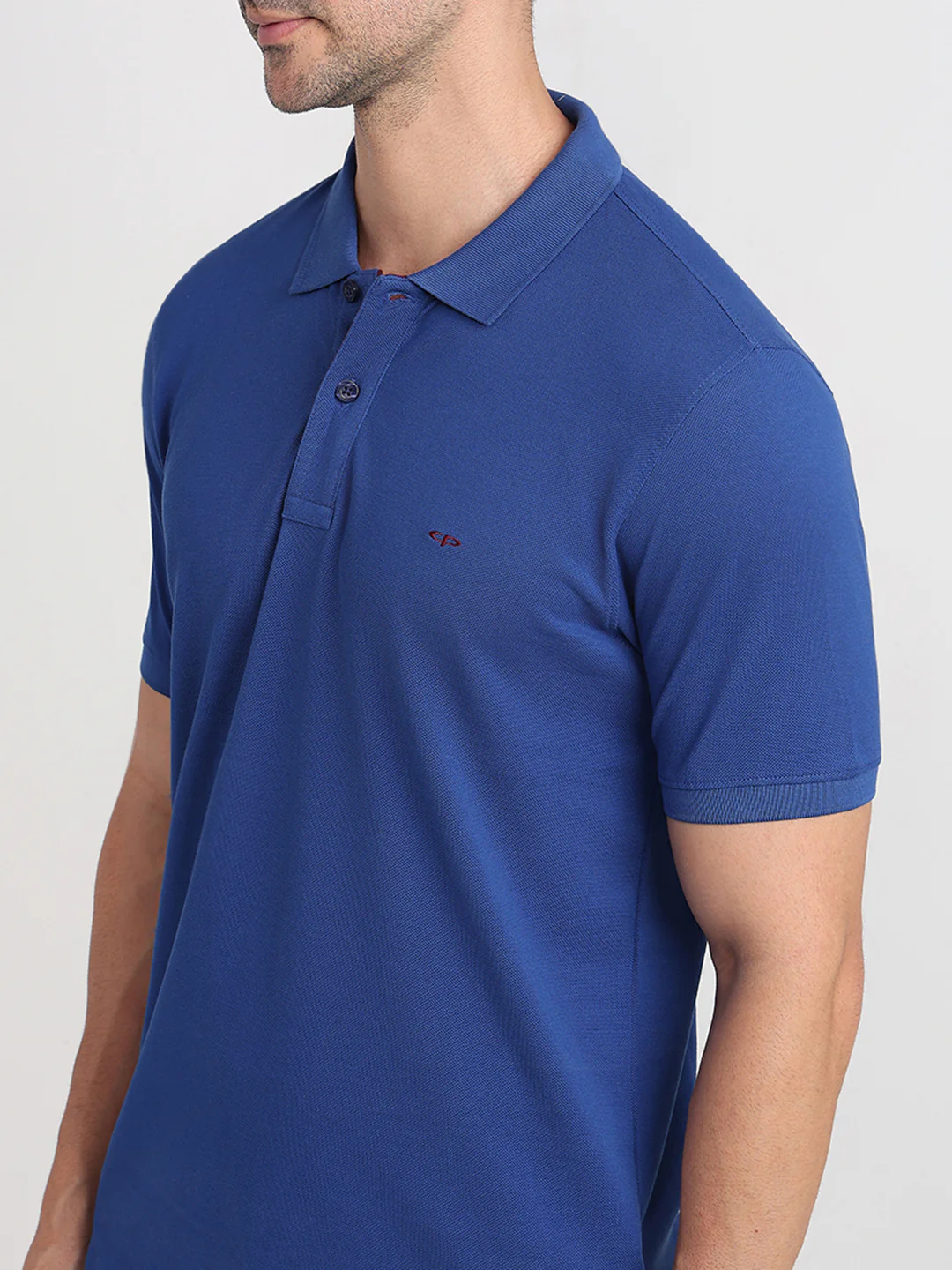Colorplus Men Blue Solid Regular Fit Cotton T-Shirt - Image 6