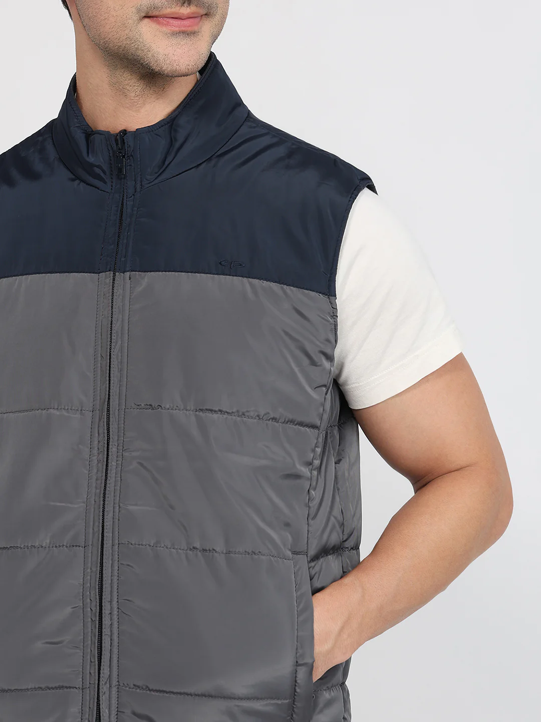 Colorplus Men Blue Solid Regular Fit Polyester Blend Jacket - Image 6