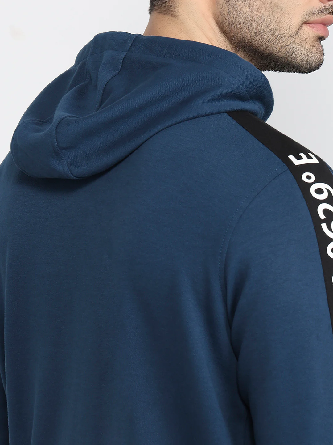 Colorplus Men Blue Solid Regular Fit Polyester Blend Sweatshirt - Image 7