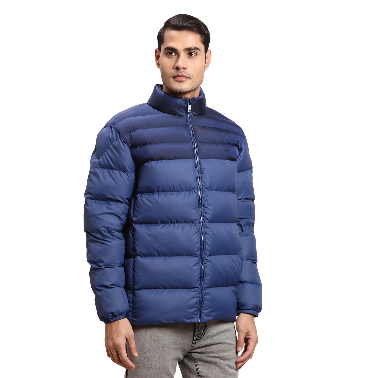 Colorplus Men Blue Solid Regular Fit Polyester Bomber Jacket - Image 2