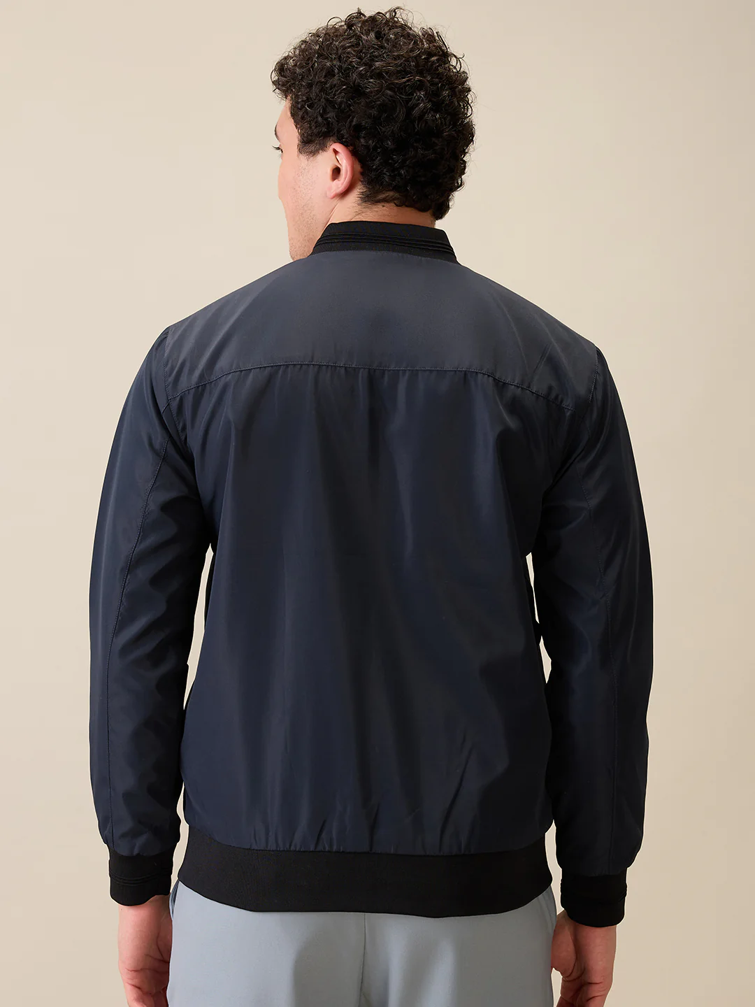 Colorplus Men Blue Solid Regular Fit Polyester Full Sleeve Jacket - Image 4
