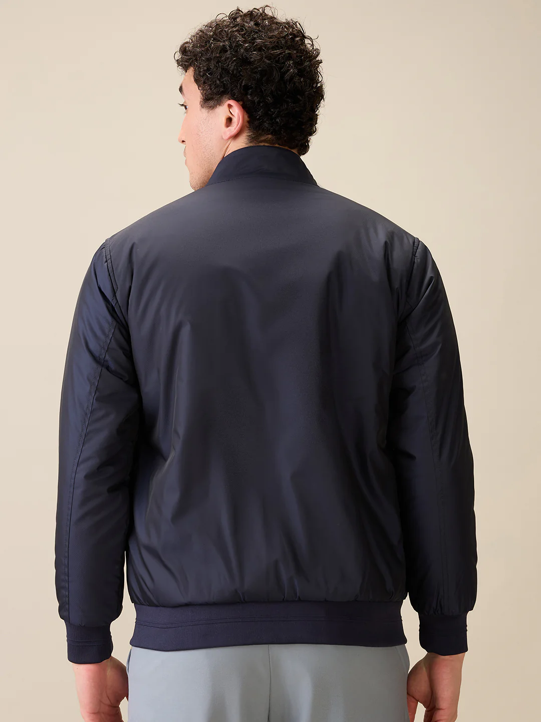 Colorplus Men Blue Solid Regular Fit Polyester Full Sleeve Jacket - Image 4