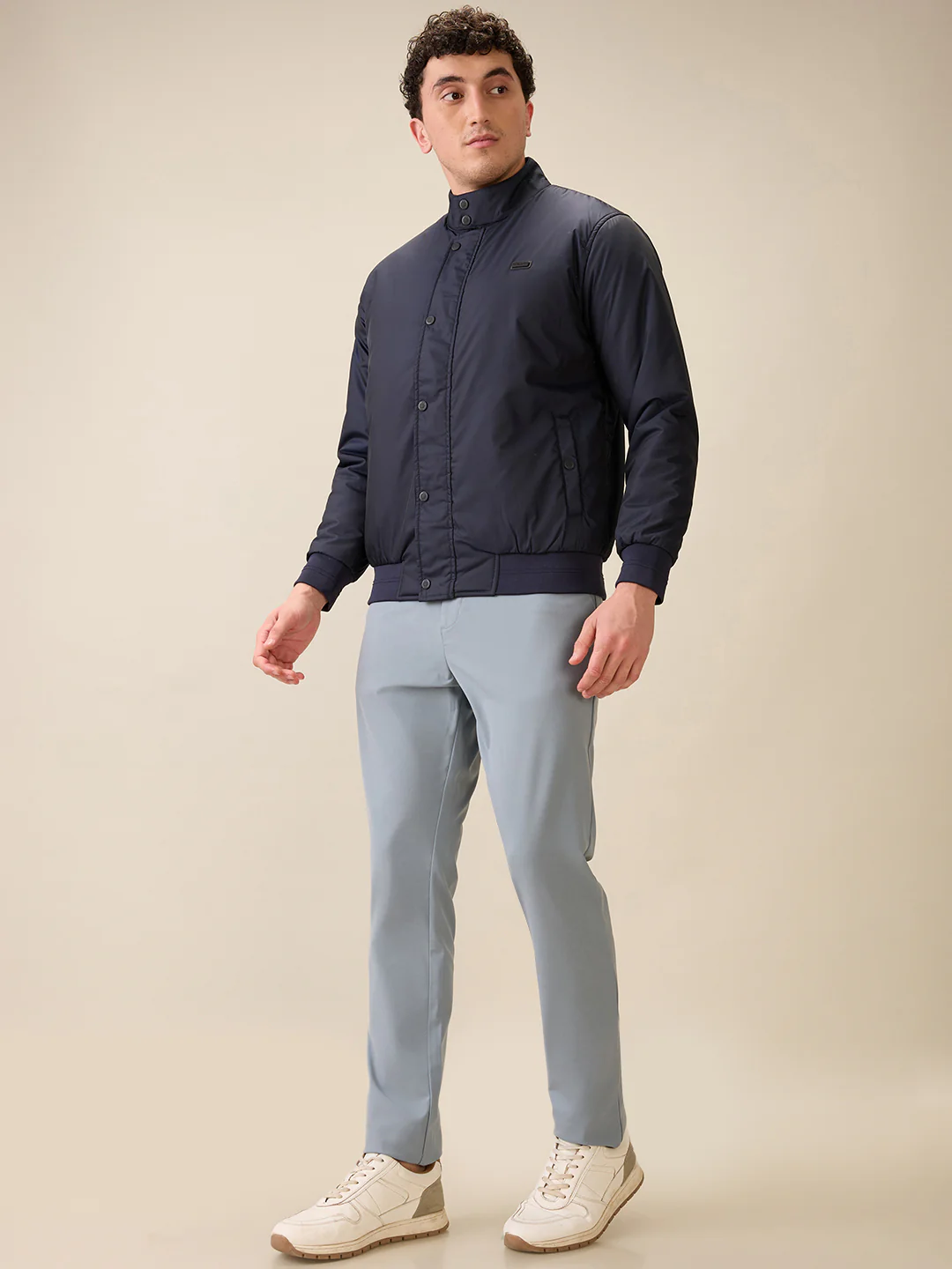 Colorplus Men Blue Solid Regular Fit Polyester Full Sleeve Jacket - Image 5