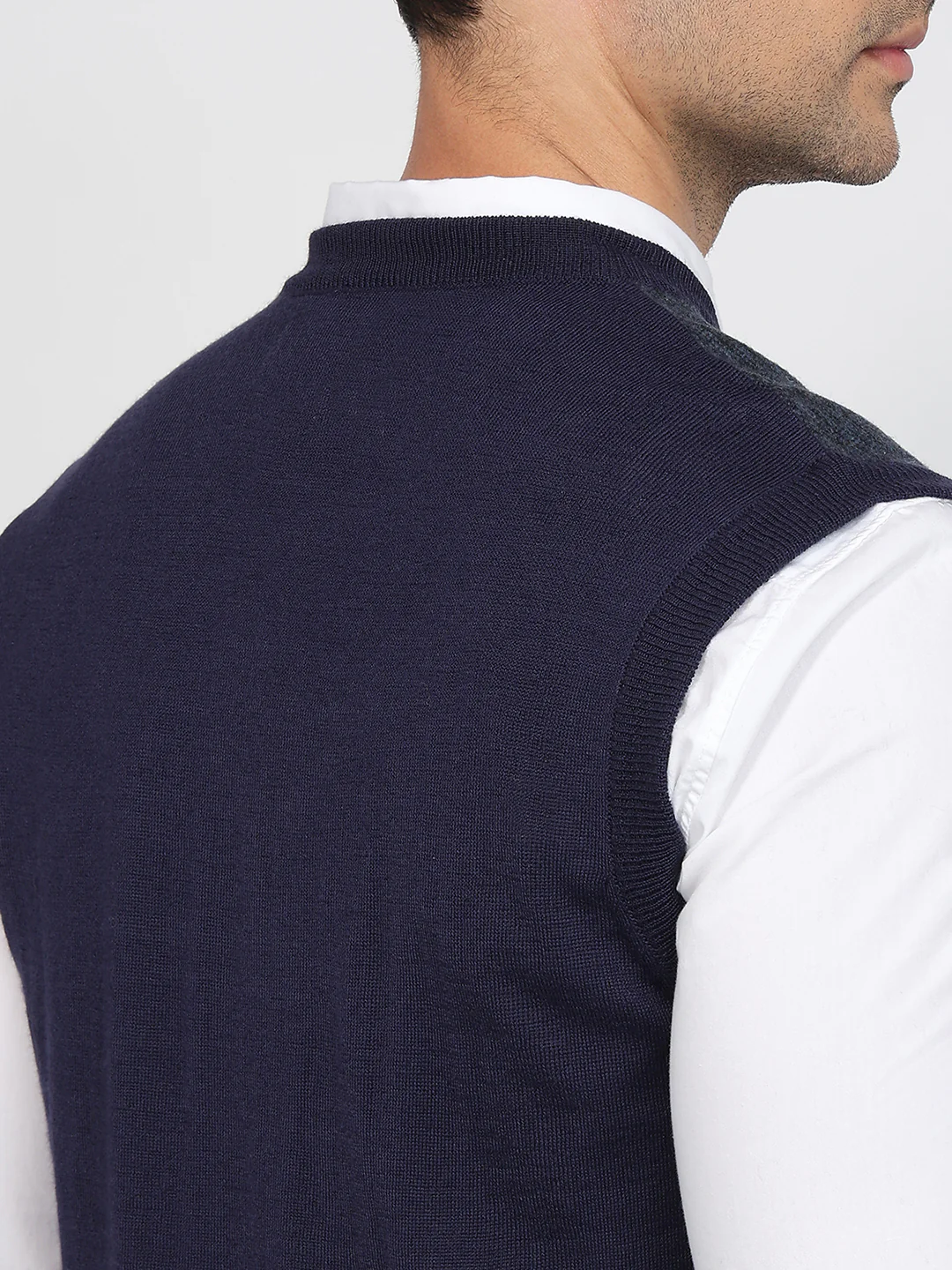 Colorplus Men Blue Tweed Regular Fit Polyester Blend Sweatshirt - Image 7