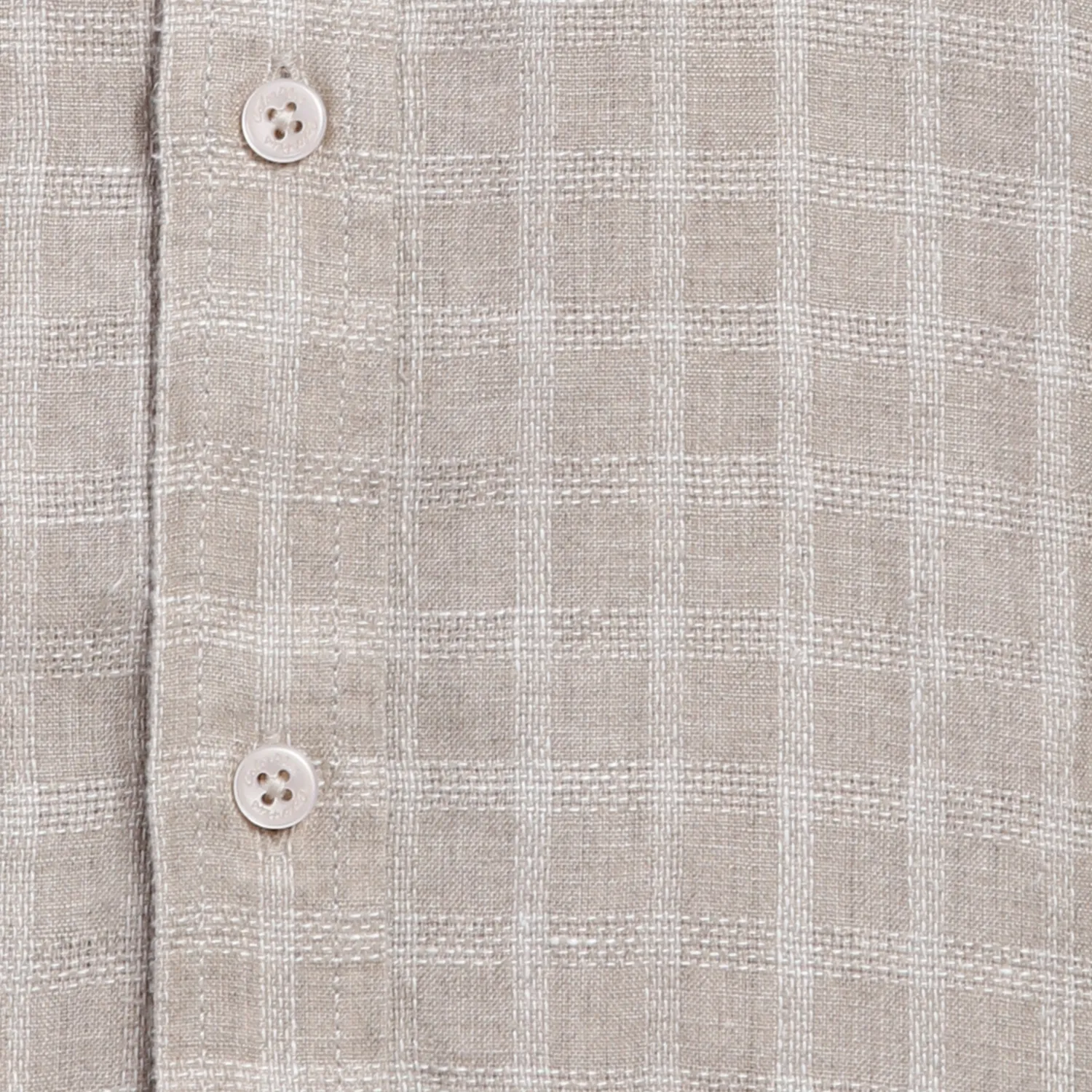 ColorPlus Men Brown Checks Comfort Fit Linen Full Sleeve Shirt - Image 7