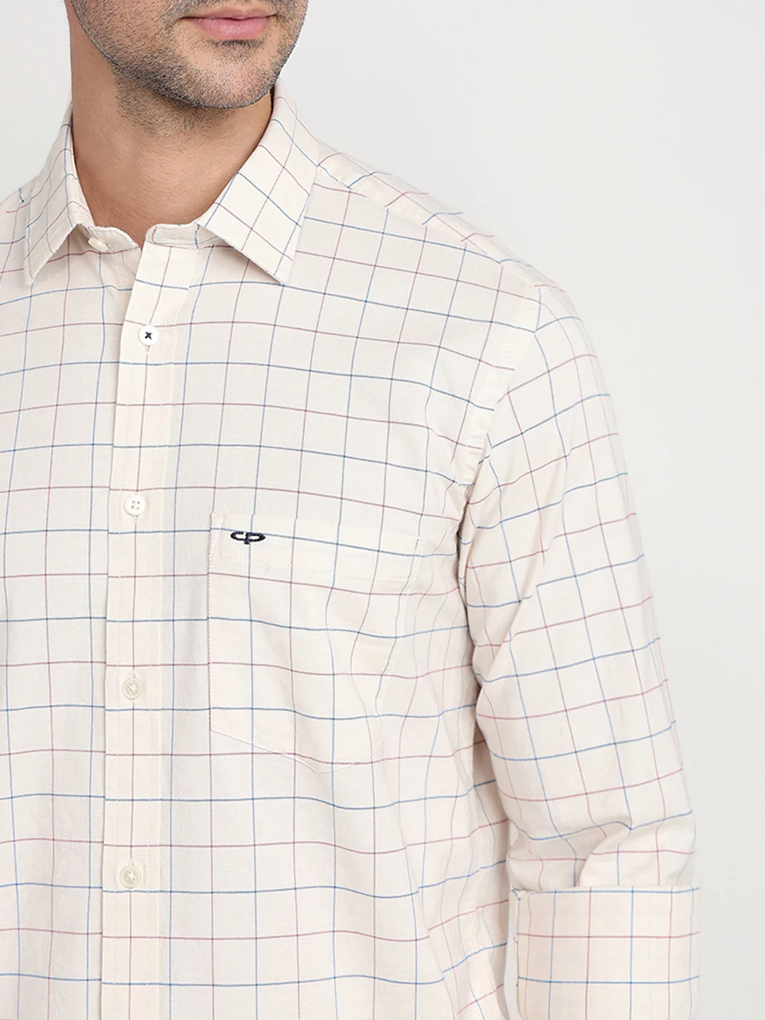 Colorplus Men Brown Checks Regular Fit Cotton Blend Full Sleeve Casual Shirt - Image 6