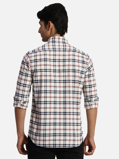 Colorplus Men Brown Checks Regular Fit Cotton Casual Shirts - Image 4