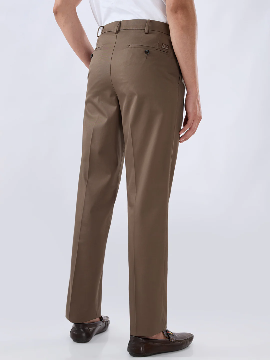 Colorplus Men Brown Comfort Fit Twill Trouser - Image 4