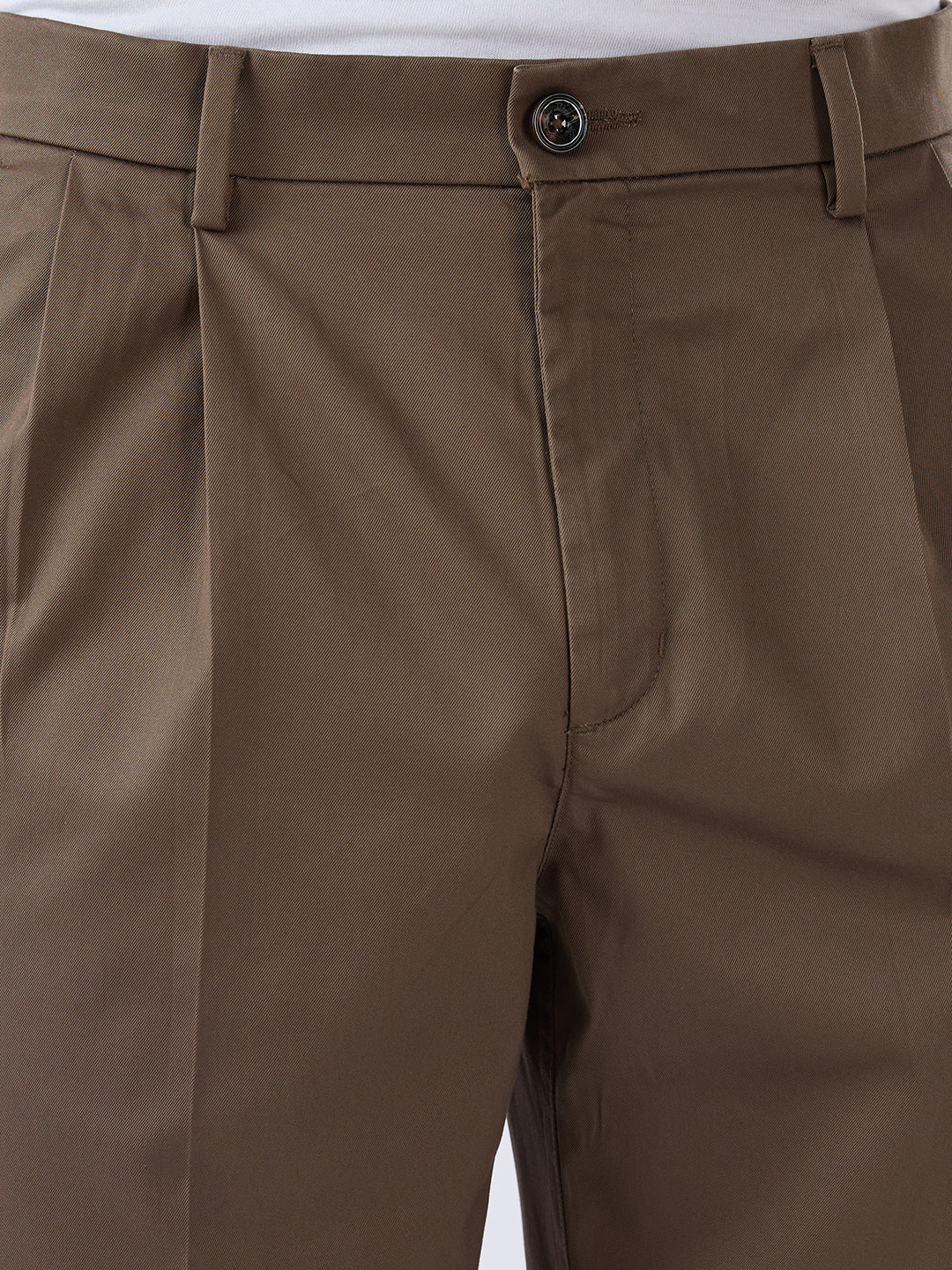 Colorplus Men Brown Comfort Fit Twill Trouser - Image 6