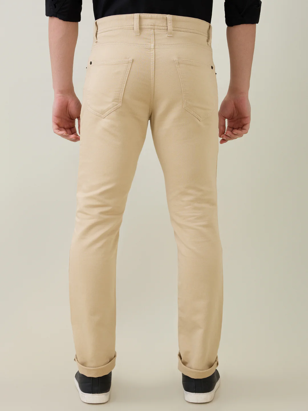 Colorplus Men Brown Dobby Regular Fit Cotton Blend Trouser - Image 4