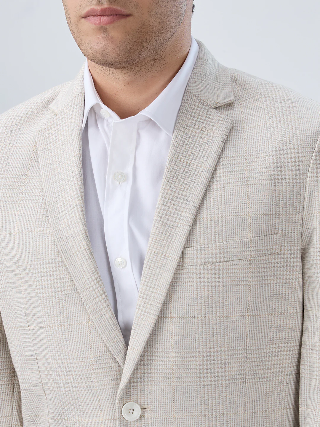 Colorplus Men Brown Knitted Regular Fit Terylene Blend Blazer - Image 6