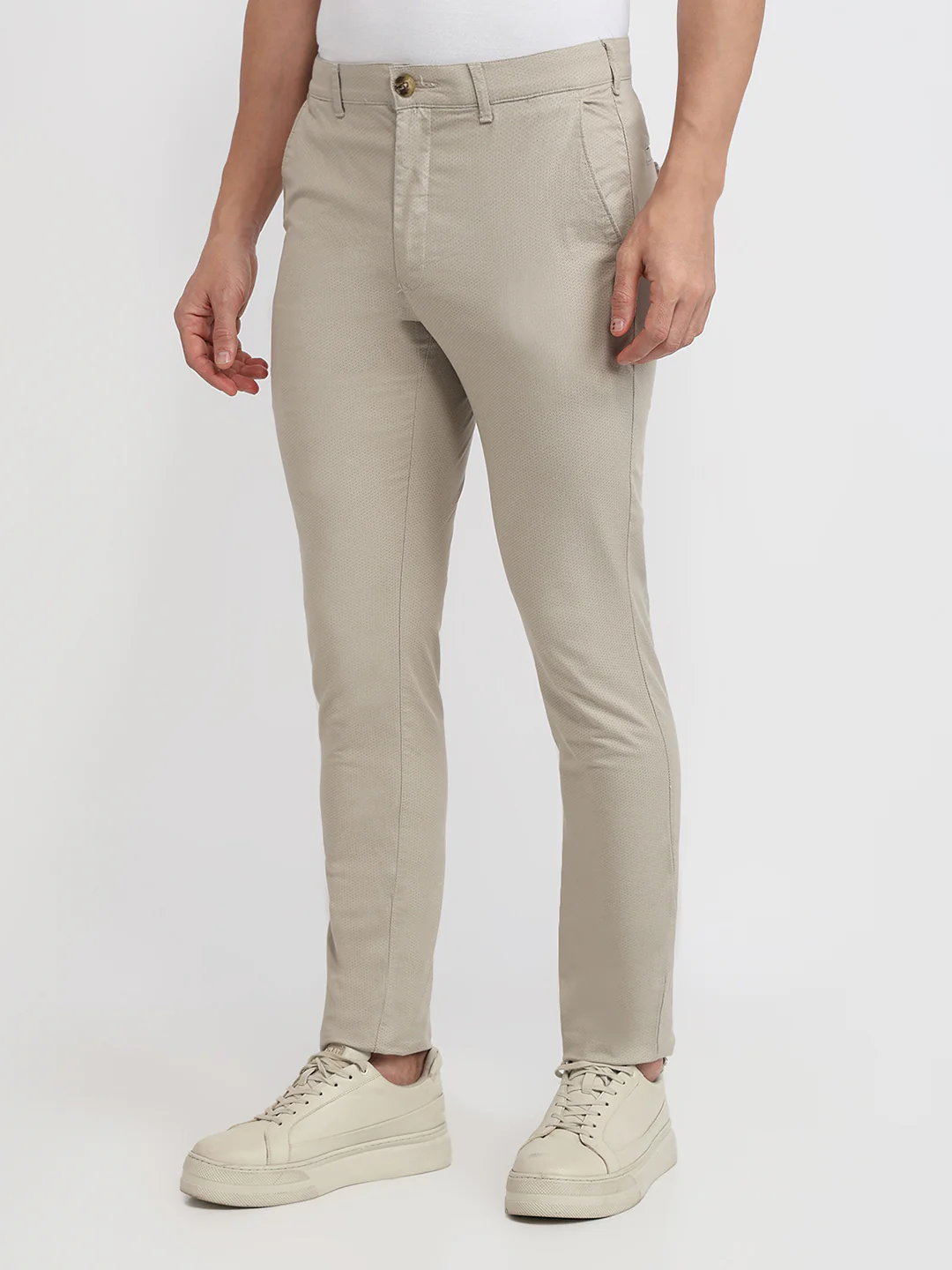 Colorplus Men Brown Print Nuvo Fit Cotton Blend Trouser - Image 2