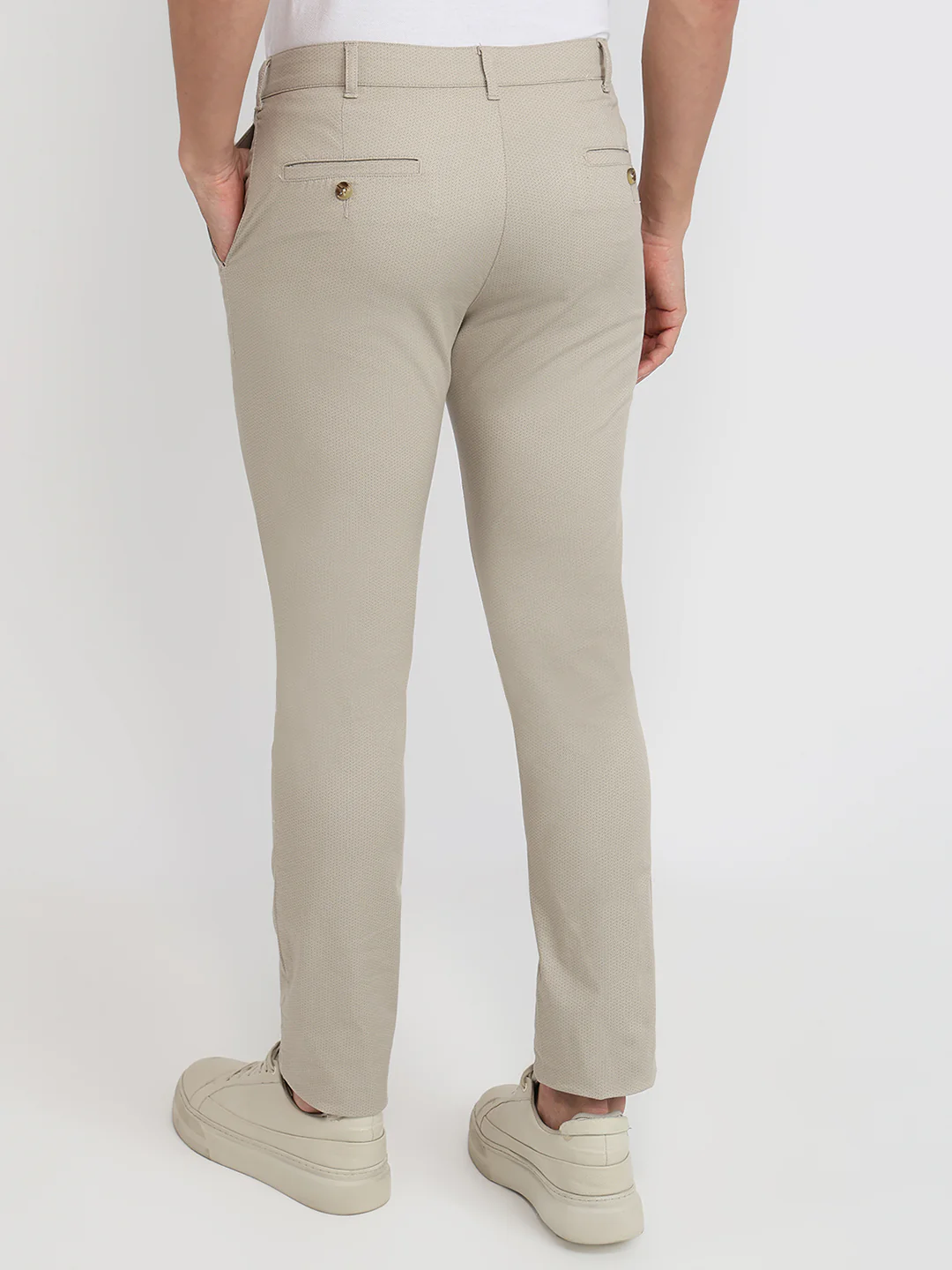 Colorplus Men Brown Print Nuvo Fit Cotton Blend Trouser - Image 4