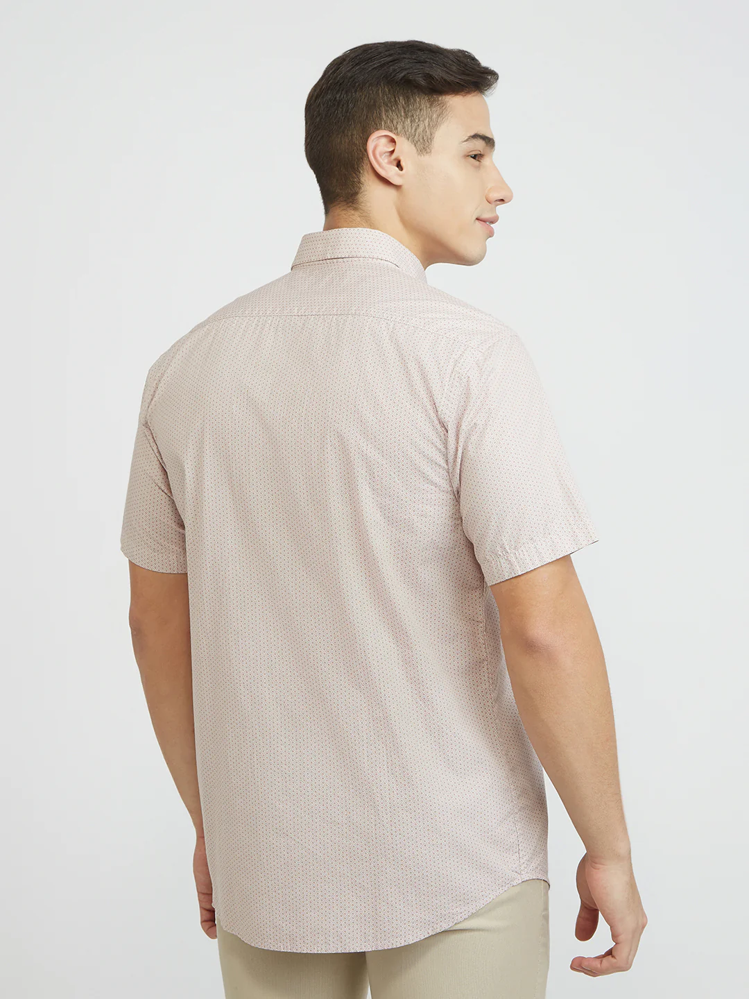 ColorPlus Men Brown Print Regular Fit Cotton Shirt - Image 4