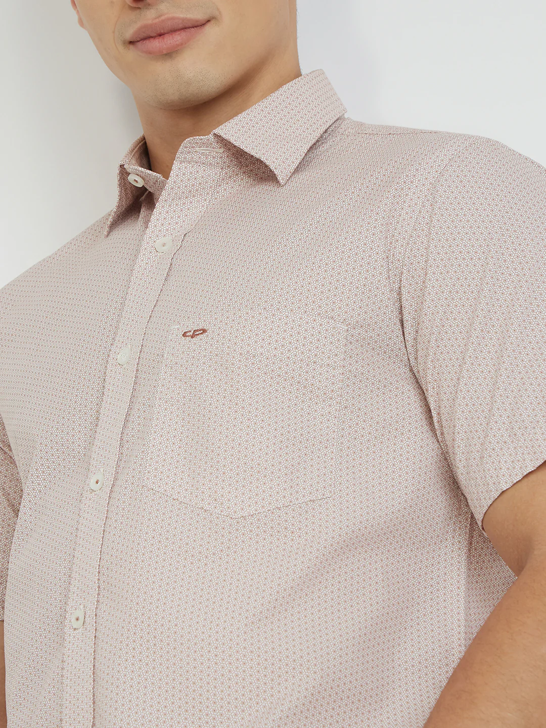ColorPlus Men Brown Print Regular Fit Cotton Shirt - Image 6