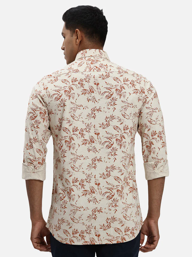 Colorplus Men Brown Printed Regular Fit Cotton Casual Shirt - Image 5