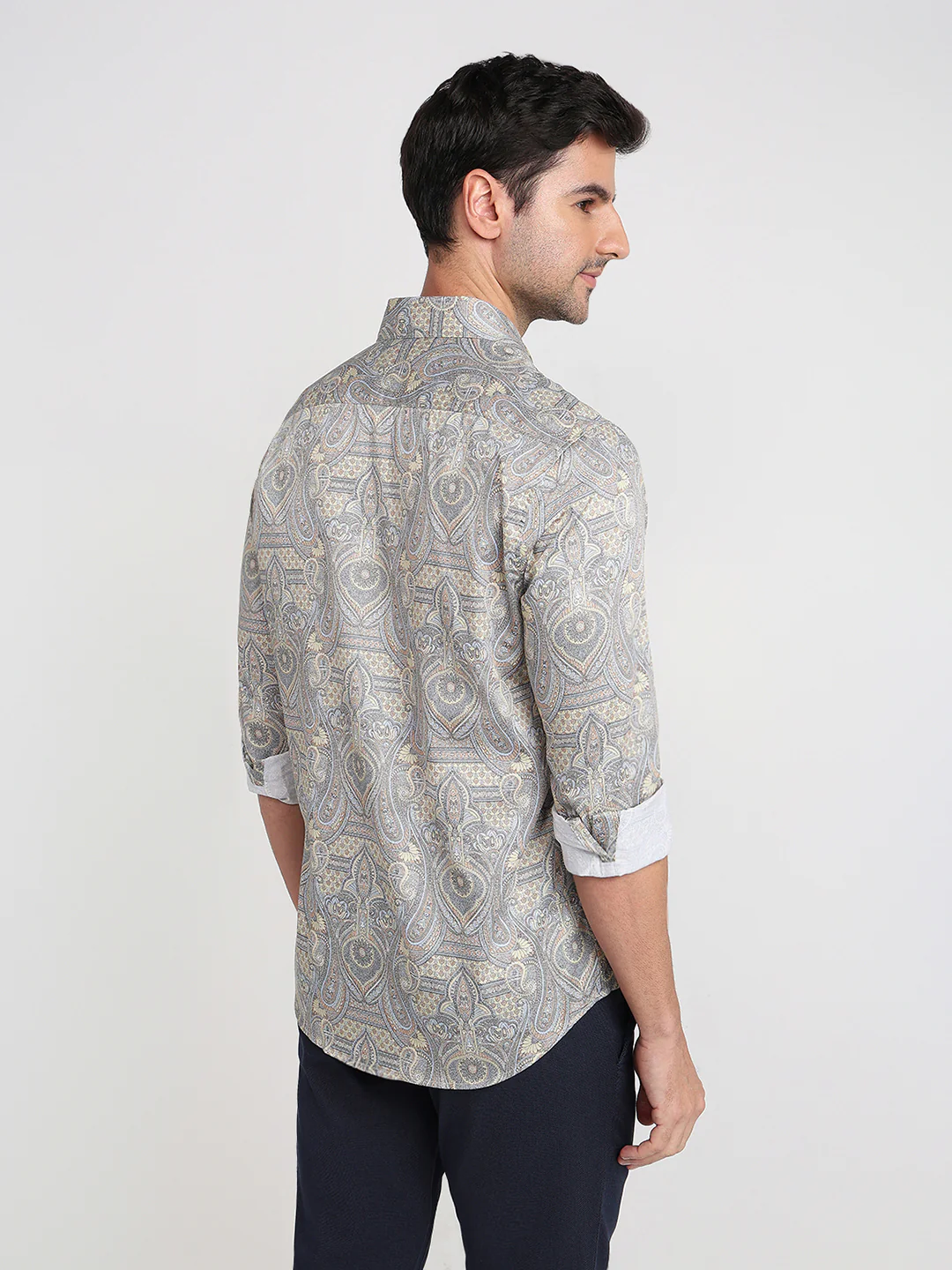 Colorplus Men Brown Printed Regular Fit Cotton Full Sleeve Casual Shirt - Image 4