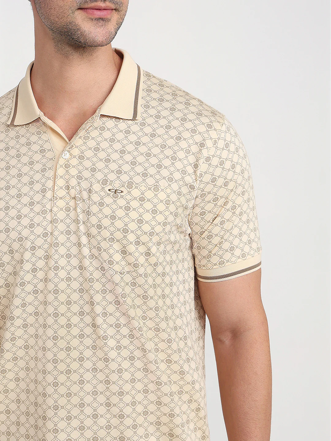 Colorplus Men Brown Printed Regular Fit Cotton Half Sleeve T-Shirt - Image 6