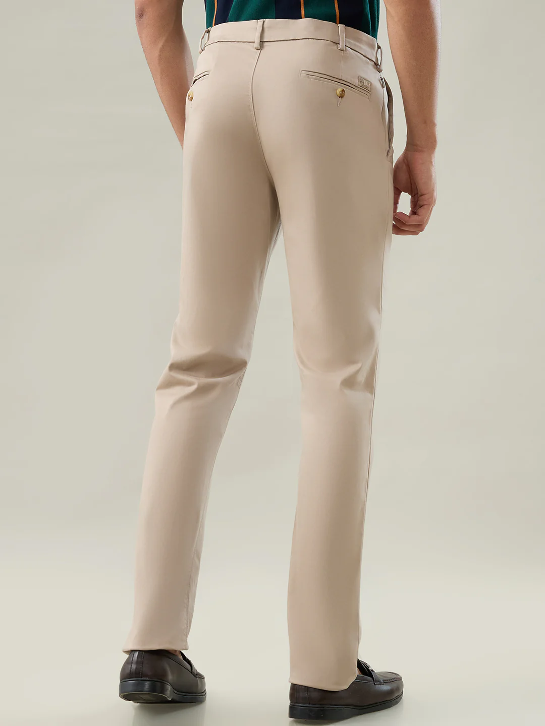 Colorplus Men Brown Satin Slim Fit Cotton Blend Trouser - Image 4