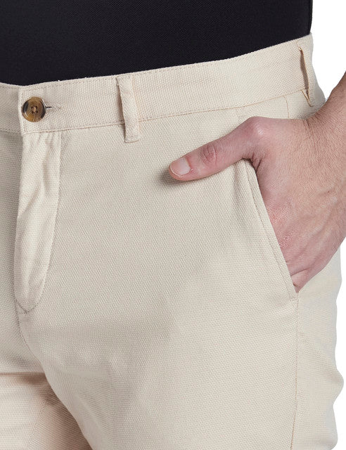 Colorplus Men Brown Solid Contemporary Fit Cotton Blend Trouser - Image 6
