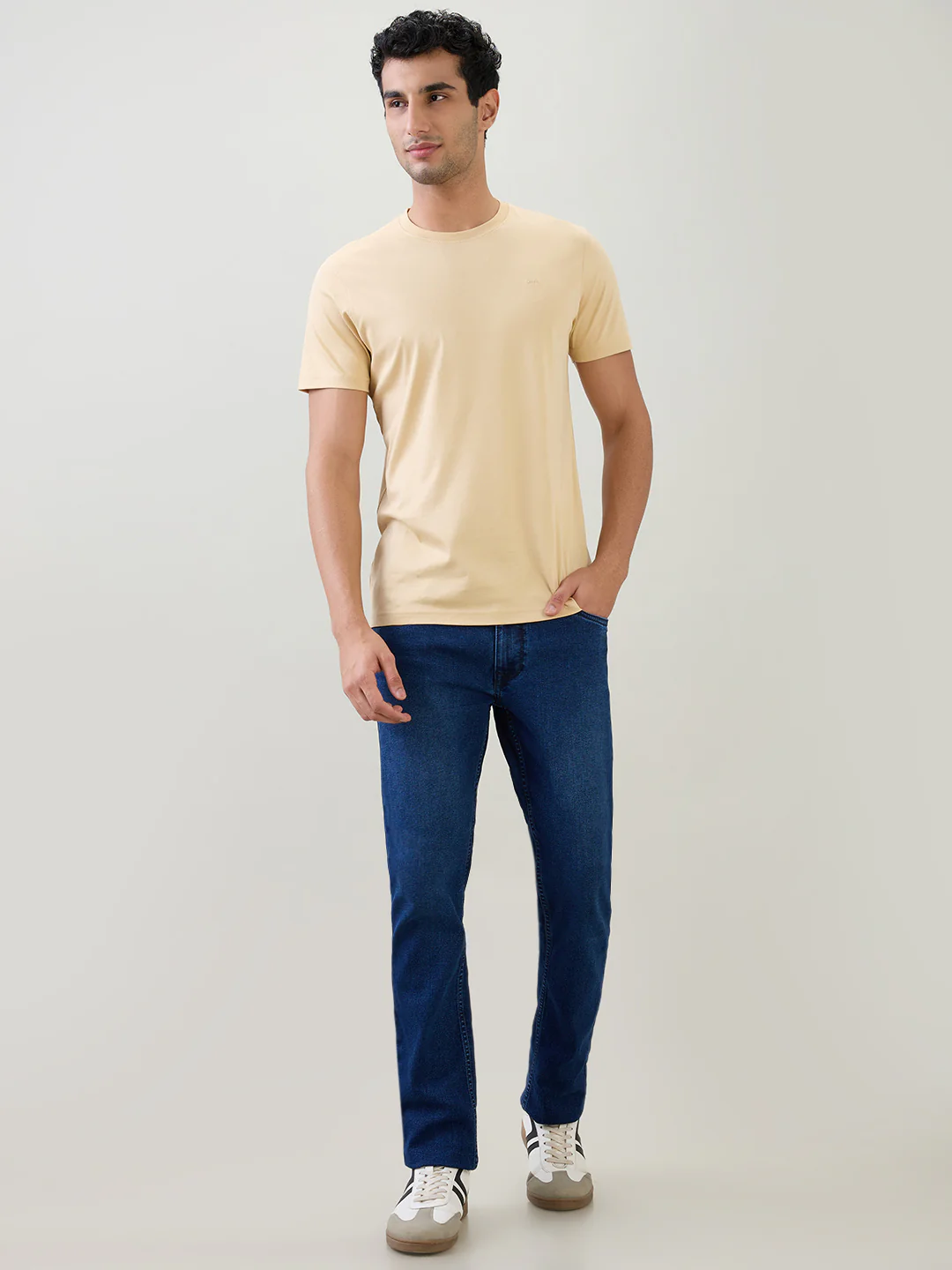 Colorplus Men Brown Solid Regular Fit Cotton Half Sleeve T-Shirt - Image 5