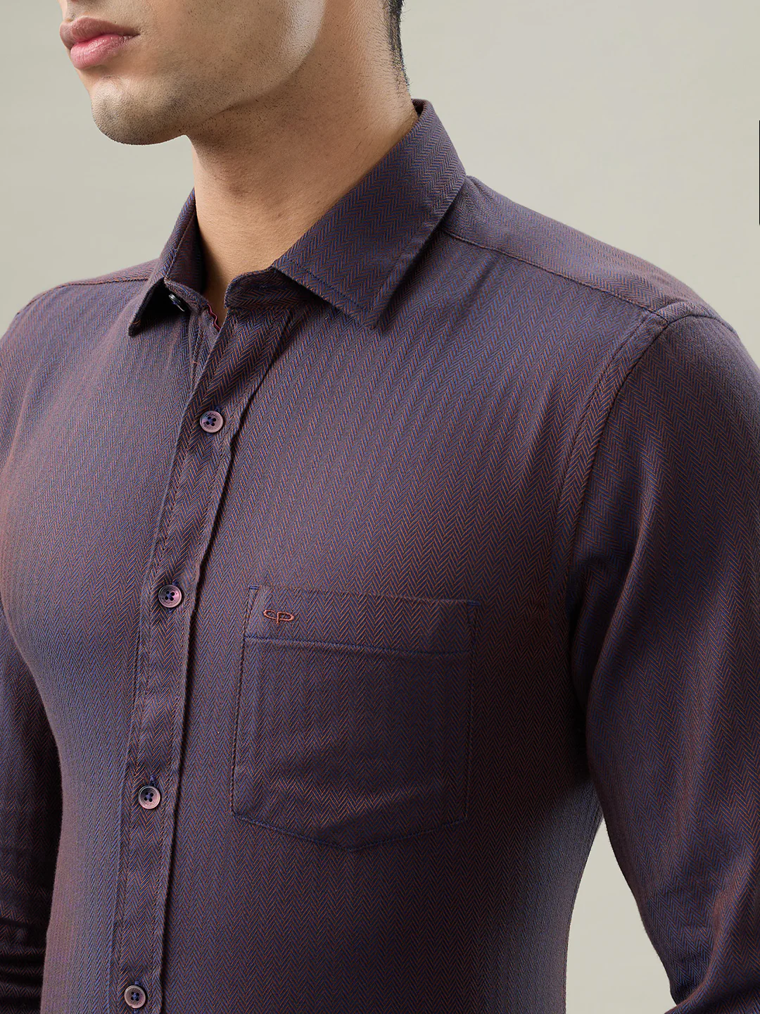 Colorplus Men Brown Solid Regular Fit Cotton Shirt - Image 6