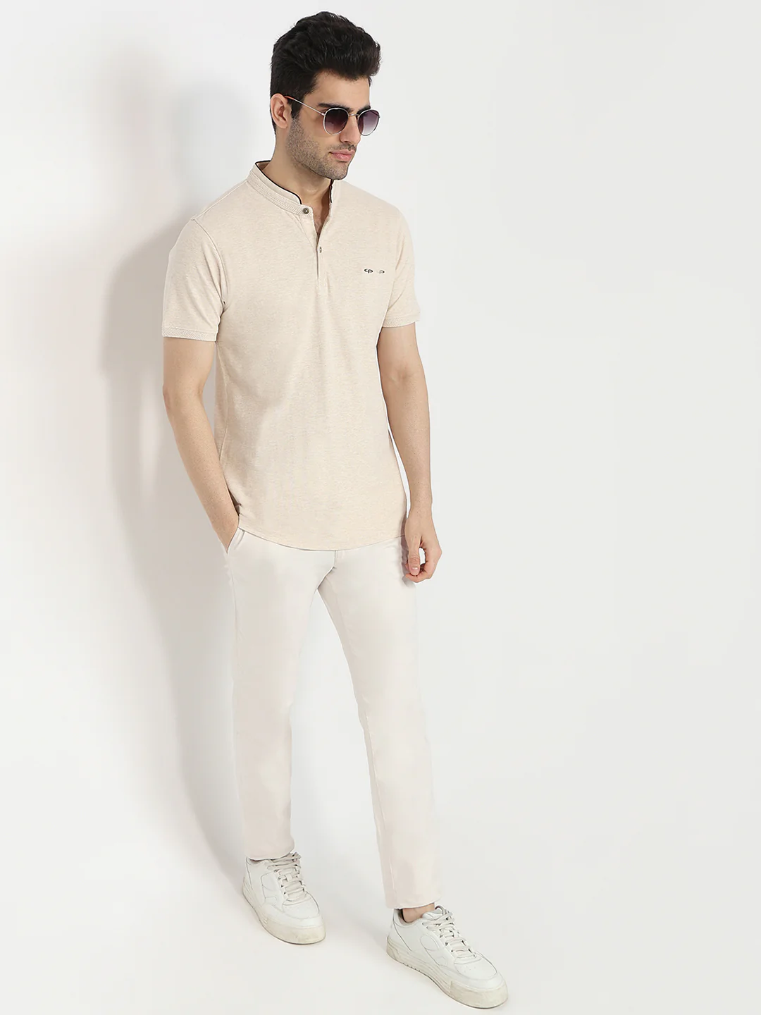 Colorplus Men Brown Regular Fit Solid Polo Neck Collar T-Shirt - Image 5