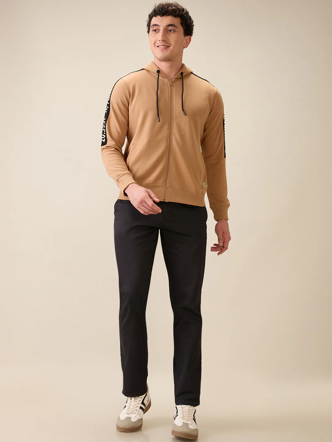 Colorplus Men Brown Solid Regular Fit Polyester Blend Full Sleeve Sweatshirt - Image 5