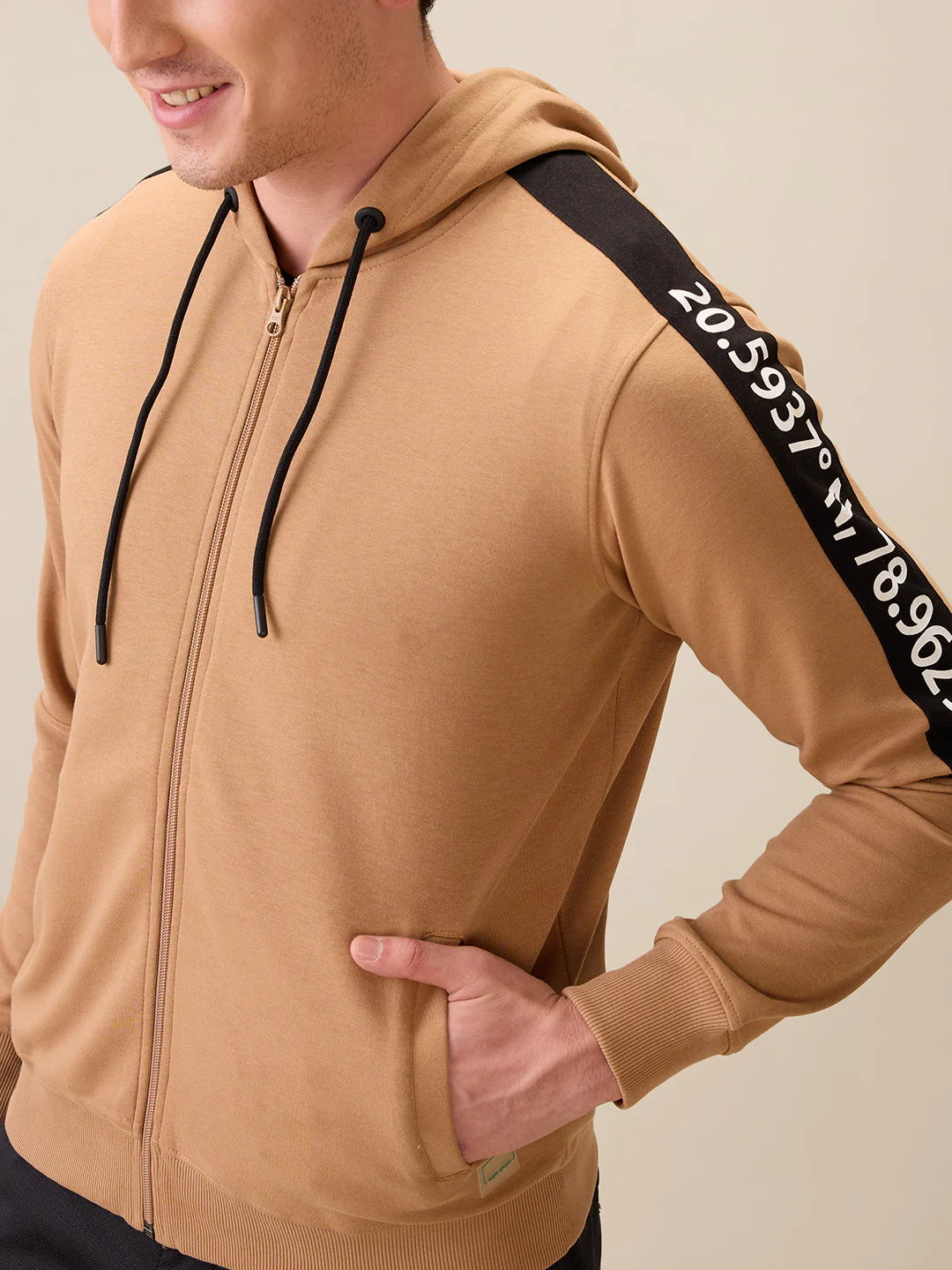 Colorplus Men Brown Solid Regular Fit Polyester Blend Full Sleeve Sweatshirt - Image 6