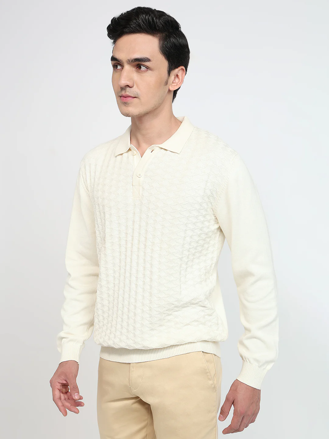 Colorplus Men Brown Structure Regular Fit Cotton Sweatshirt - Image 2