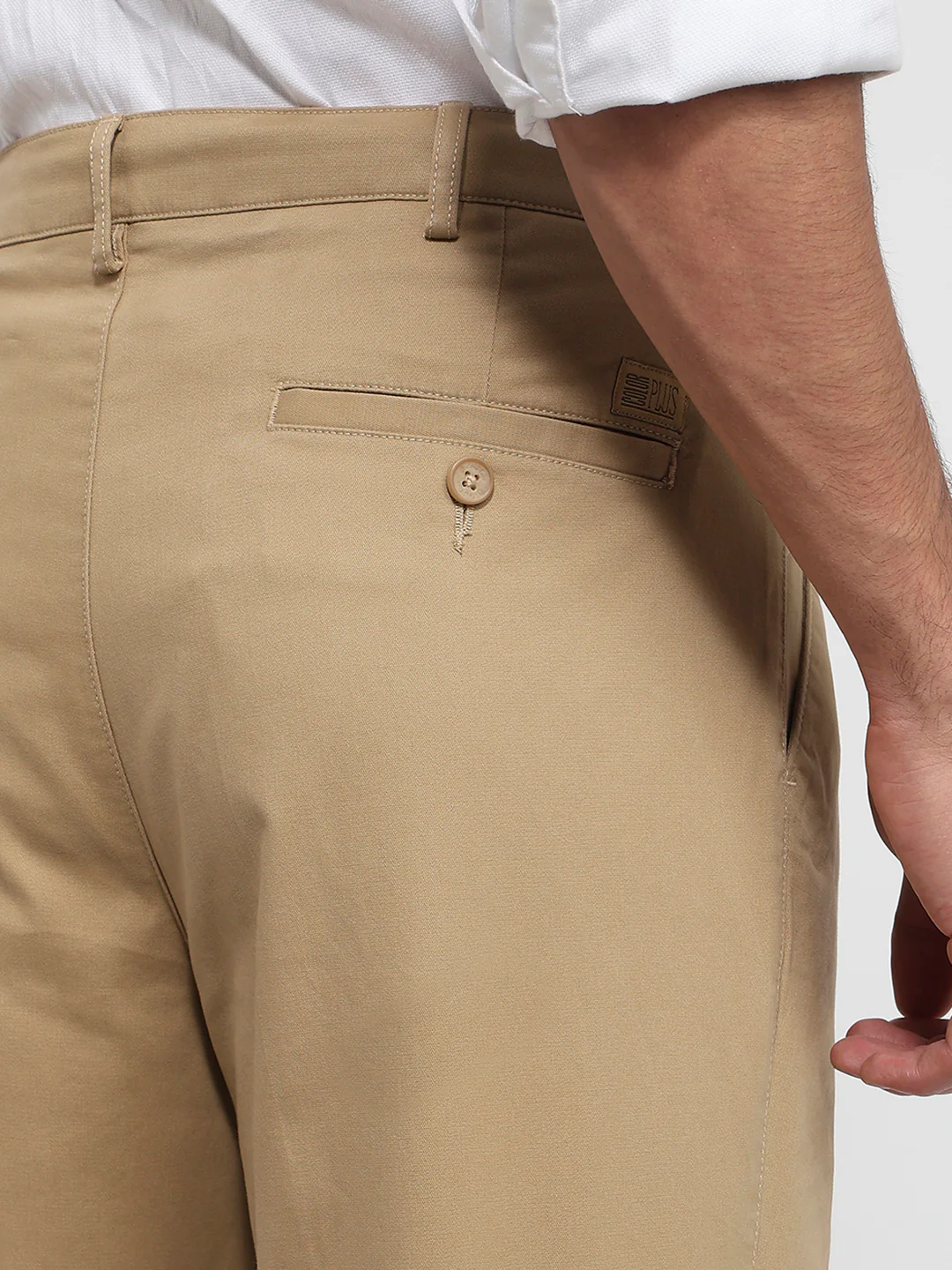 Colorplus Men Comfort Fit Twill Pattern Cotton Blend Double Pleat Trouser - Image 7