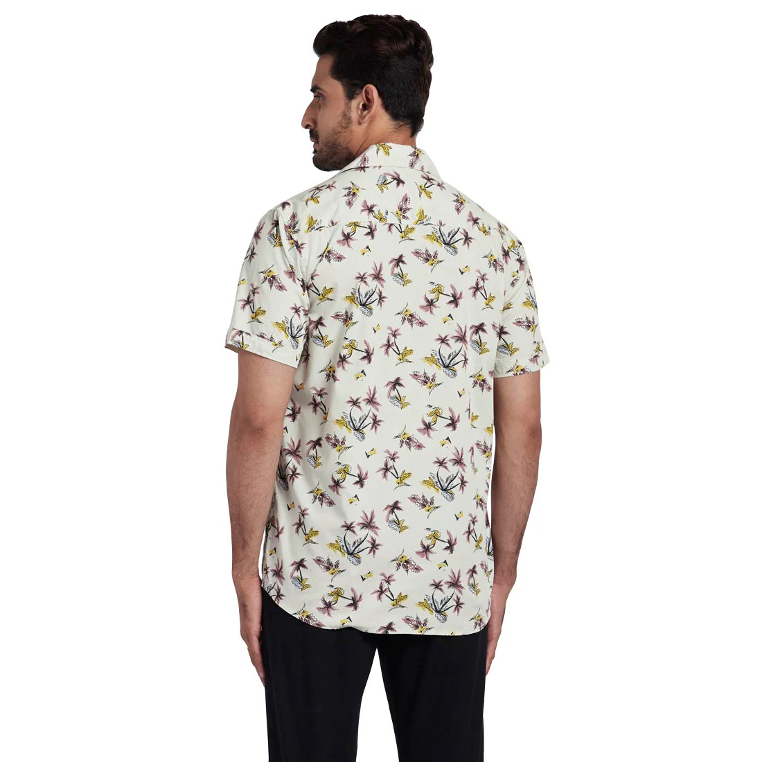 ColorPlus Men Fawn Printed Tailored Fit Cotton Shirt - Image 4