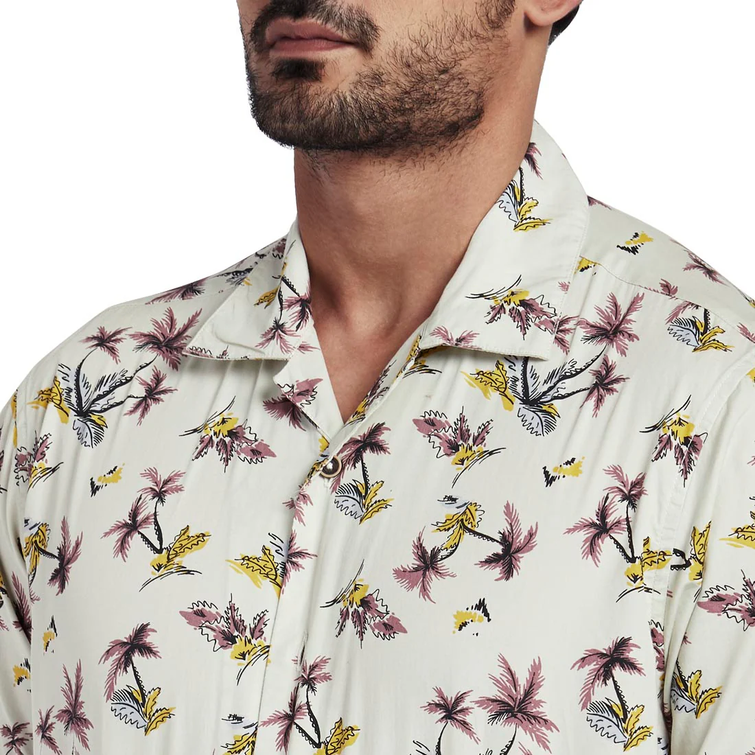 ColorPlus Men Fawn Printed Tailored Fit Cotton Shirt - Image 6