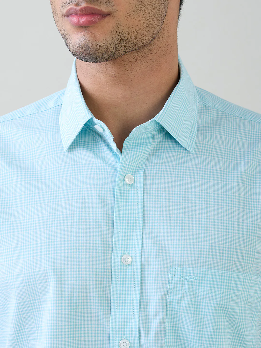 Colorplus Men Green Checks Regular Fit Cotton Full Sleeve Casual Shirt - Image 6