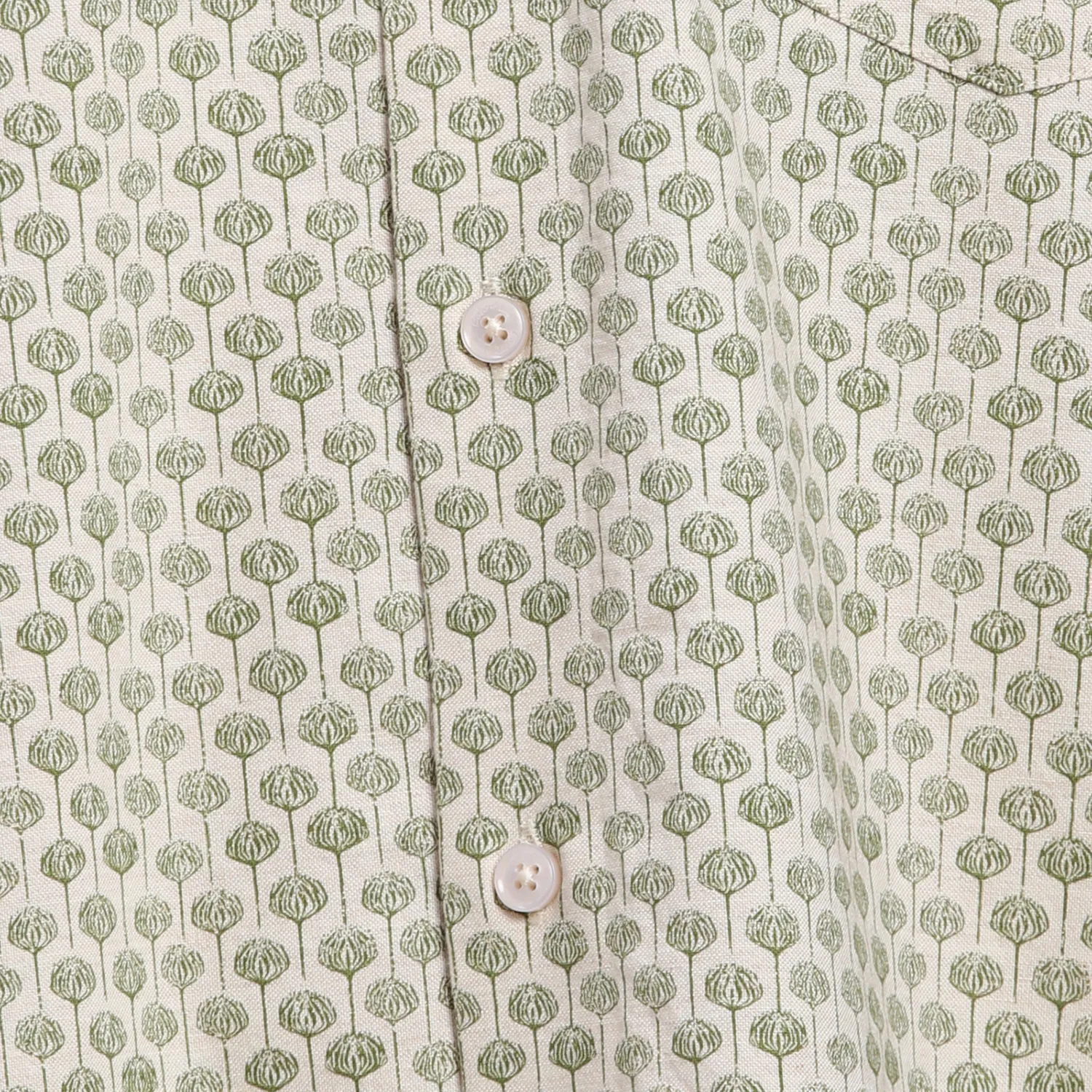 ColorPlus Men Green Print Comfort Fit Cotton Half Sleeve Shirt - Image 7