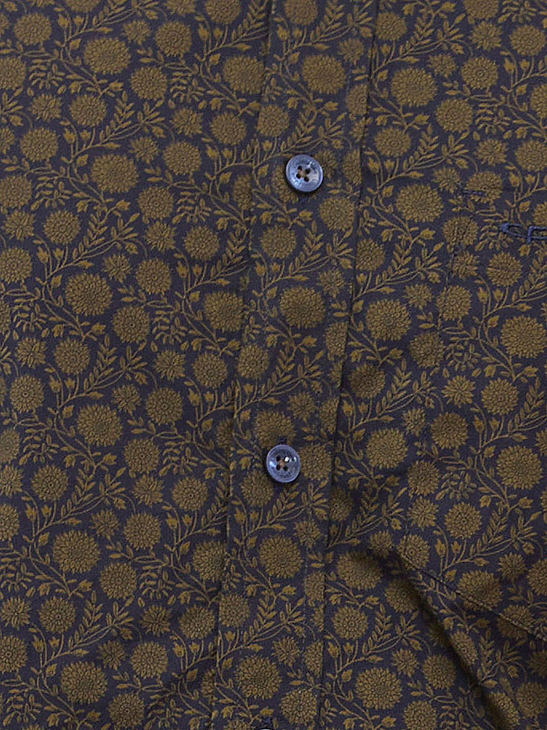 ColorPlus Men Green Print Regular Fit Cotton Shirt - Image 6