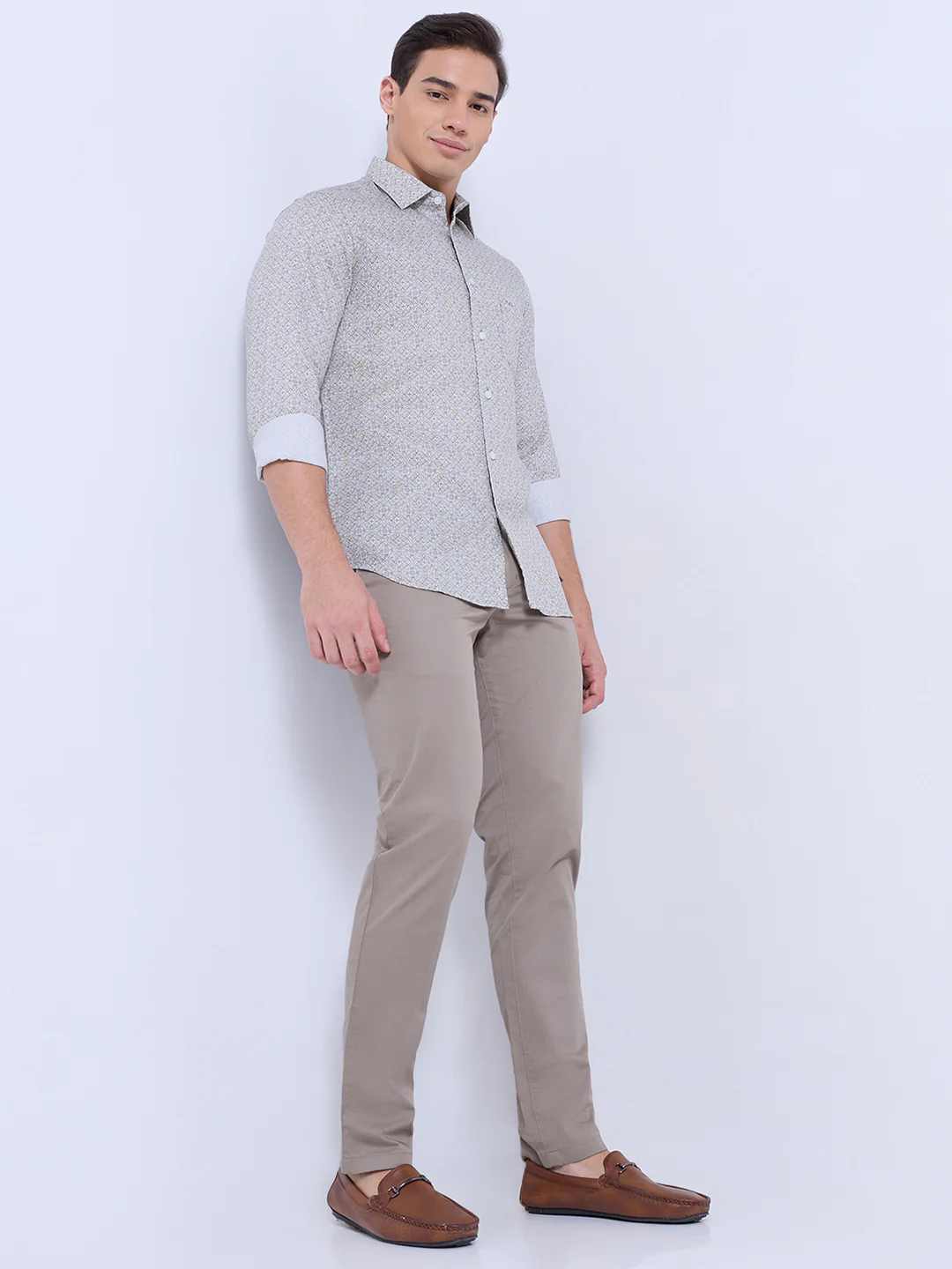 Colorplus Men Green Print Regular Fit Tencel Casual Shirt - Image 6
