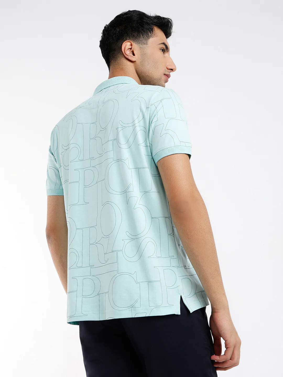 Colorplus Men Green Printed Regular Fit Cotton Blend T-Shirt - Image 4