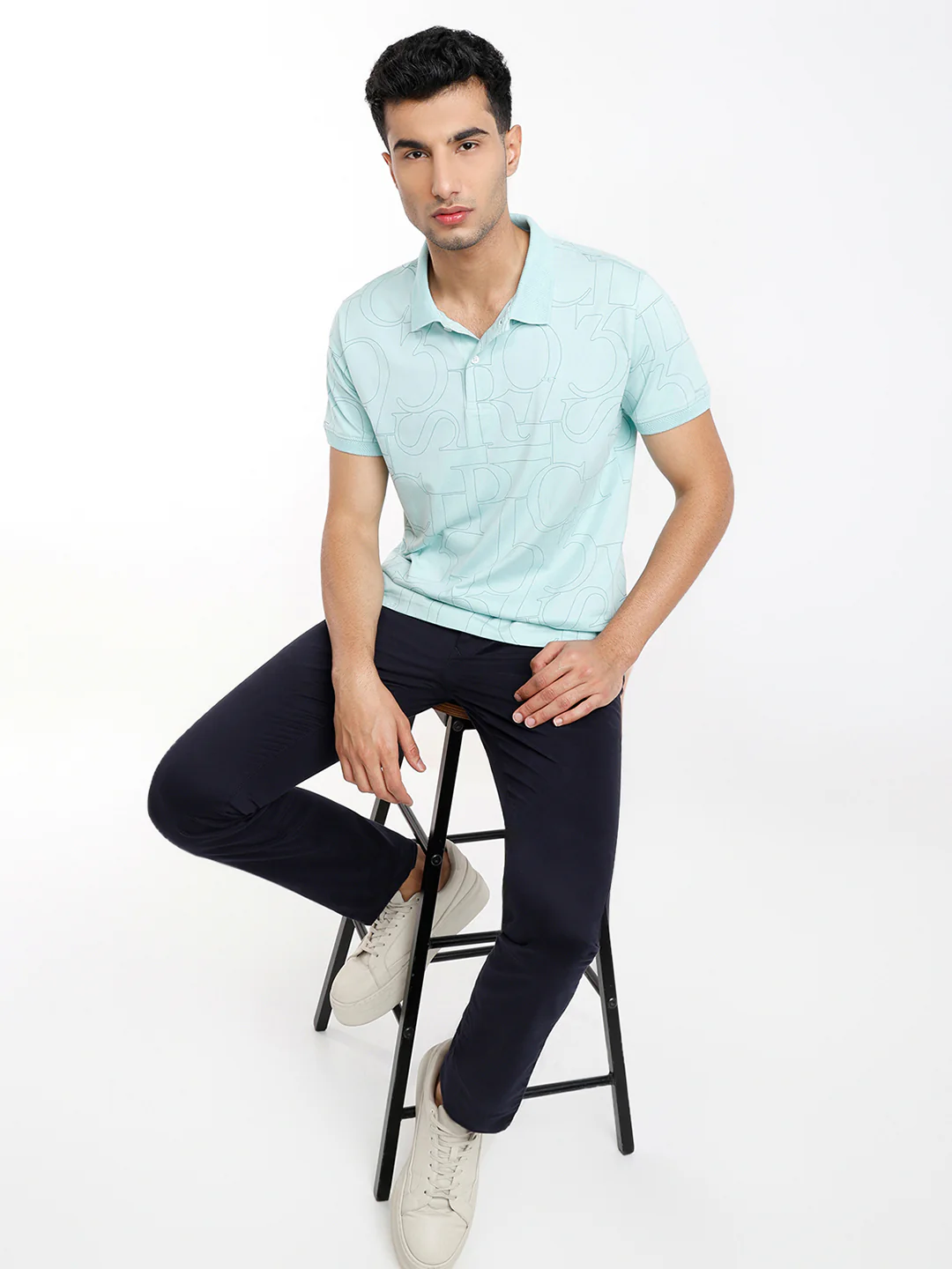 Colorplus Men Green Printed Regular Fit Cotton Blend T-Shirt - Image 5