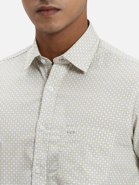 Colorplus Men Green Printed Regular Fit Cotton Casual Shirts - Image 6