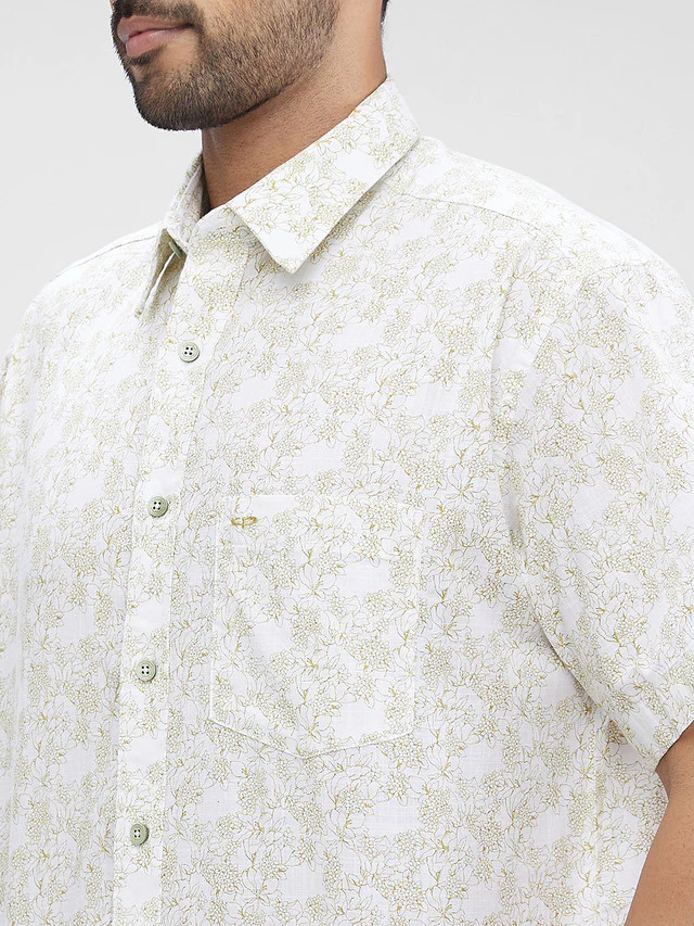 Colorplus Men Green Printed Regular Fit Shirt - Image 6