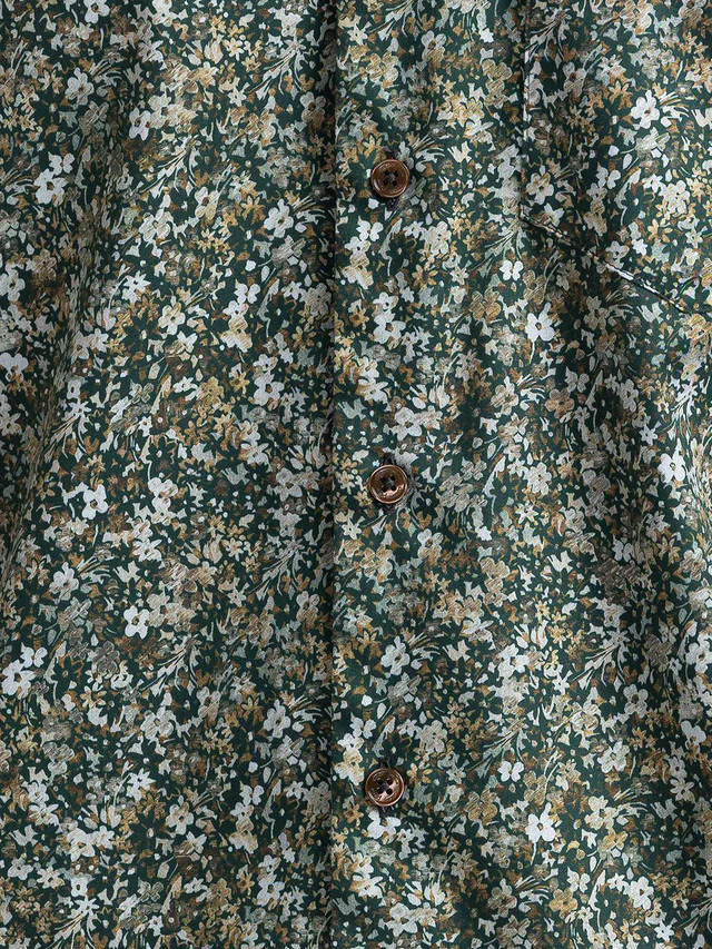 Colorplus Men Green Printed Tailored Fit Full Sleeve Spread Collar Shirt - Image 7