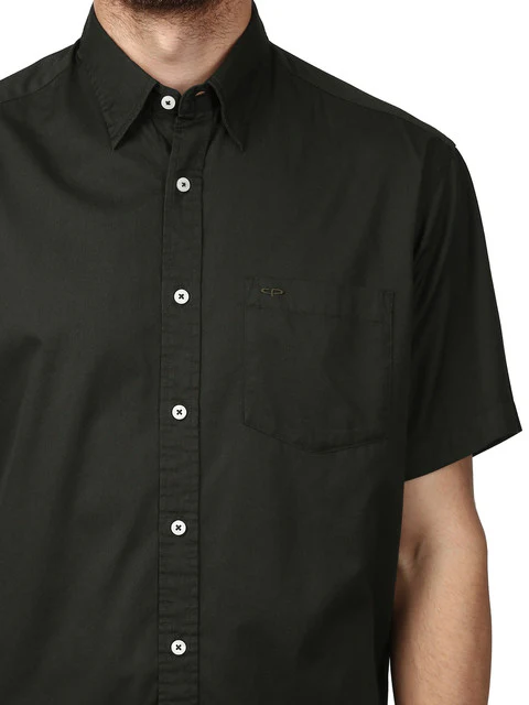 Colorplus Men Green Solid Classic Fit Cotton Shirt - Image 6
