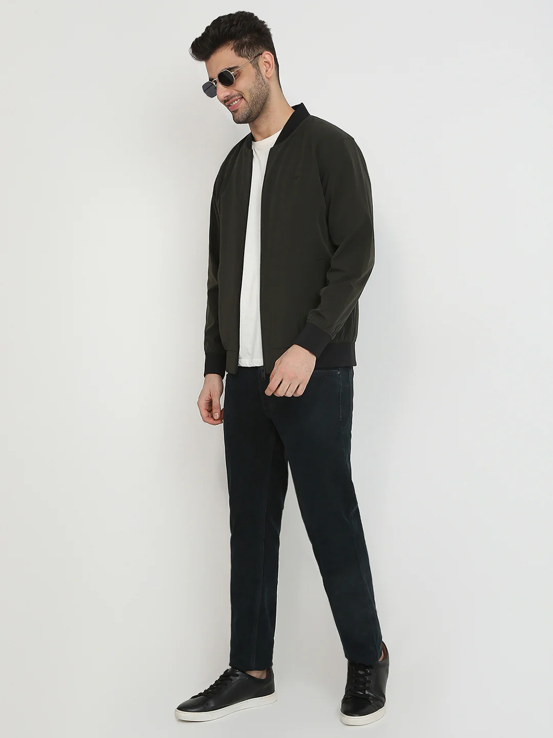 Colorplus Men Green Solid Regular Fit Nylon Blend Full Sleeve Jacket - Image 5