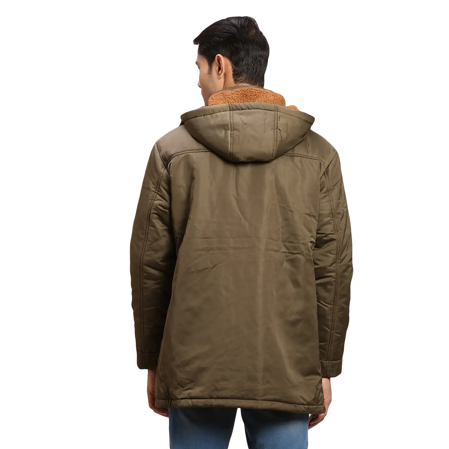 Colorplus Men Green Solid Regular Fit Polyester Bomber Jacket - Image 4